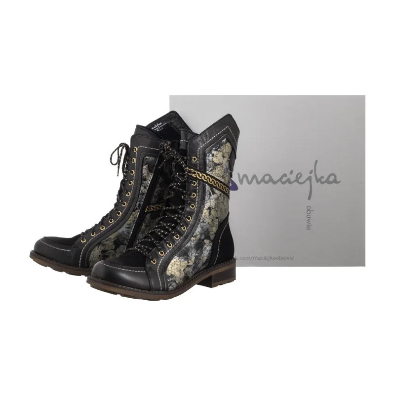 Maciejka Czarno-Złote 07097-01/00-8 (MA1408-a) shoes
