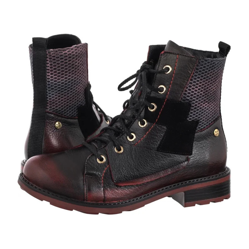 Maciejka Czerwono-Czarne 07058-23/00-8 (MA1411-a) shoes