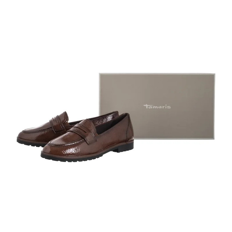 Tamaris Brązowe 1-24239-42 365 Cognac Patent (TM558-b) shoes
