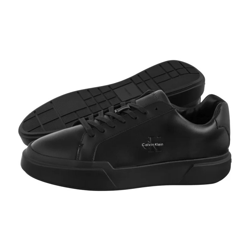 Calvin Klein Chunky Cupsole Laceup Lth Triple Black YM0YM01344 0GJ (CK690-a) sports shoes