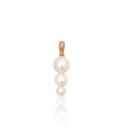 Gold pendant 1301086(Au-R)_PE, Red Gold 585°, Fresh-water Pearl