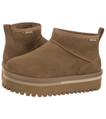 Tommy Hilfiger TJW Flatform Snow Boot Suede Bronze Twist EN0EN02841 RBH (TH1401-a) shoes