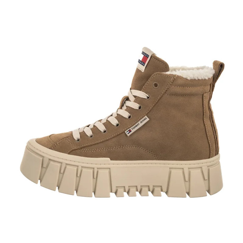 Tommy Hilfiger Tjw Vulc Flatform Suede Wl Bronze Twist EN0EN02894 RBH (TH1403-a) shoes