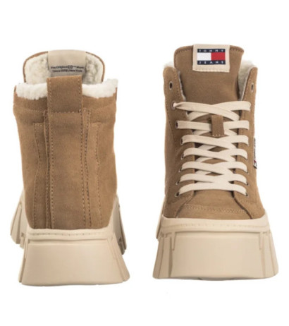 Tommy Hilfiger Tjw Vulc Flatform Suede Wl Bronze Twist EN0EN02894 RBH (TH1403-a) shoes