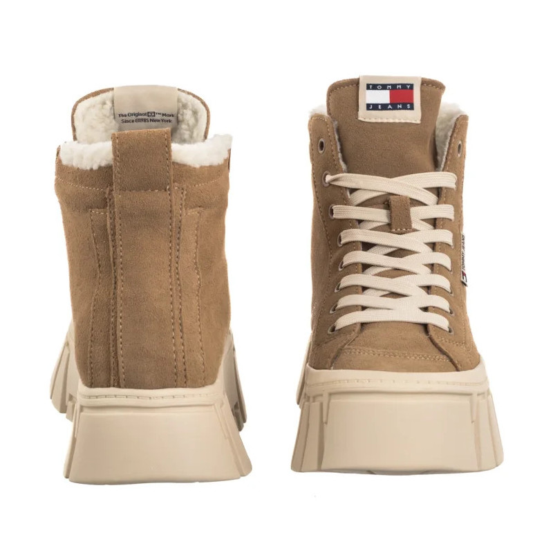 Tommy Hilfiger Tjw Vulc Flatform Suede Wl Bronze Twist EN0EN02894 RBH (TH1403-a) shoes