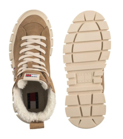 Tommy Hilfiger Tjw Vulc Flatform Suede Wl Bronze Twist EN0EN02894 RBH (TH1403-a) shoes