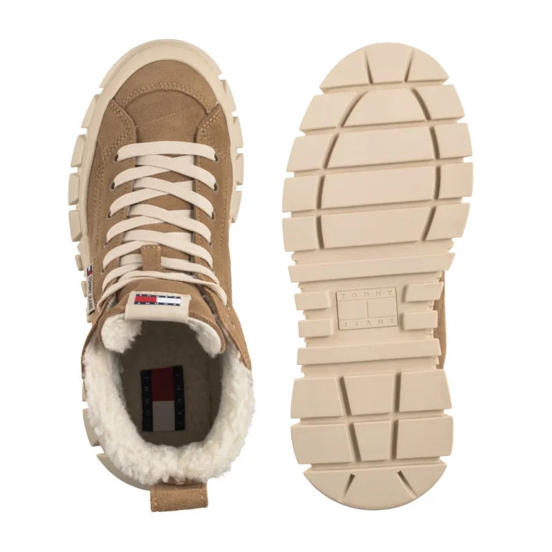 Tommy Hilfiger Tjw Vulc Flatform Suede Wl Bronze Twist EN0EN02894 RBH (TH1403-a) shoes