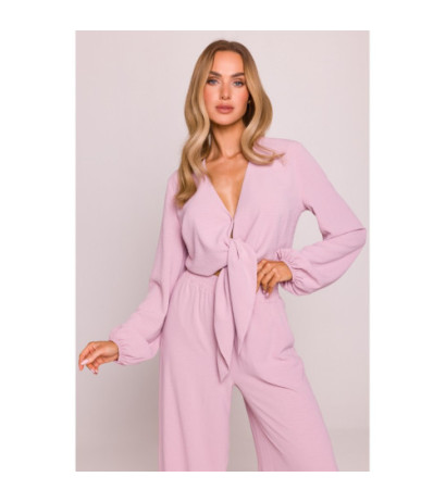 M861 Krótka bluzka - brudny róż