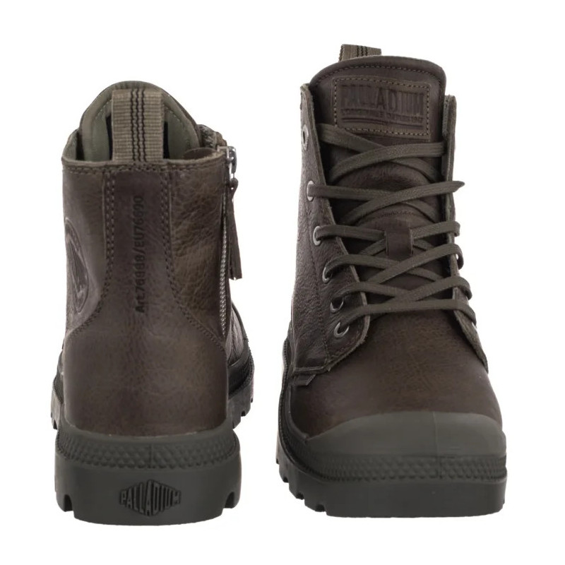 Palladium Pampa Zip Lth Ess Dusky Green 76888-308-M (PA64-e) boots
