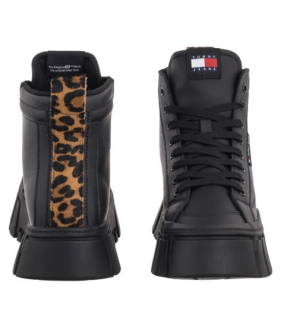 Tommy Hilfiger Tjw Vulc Flatform Leopard Black EN0EN02858 BDS (TH1402-b) shoes