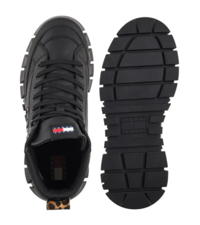 Tommy Hilfiger Tjw Vulc Flatform Leopard Black EN0EN02858 BDS (TH1402-b) shoes