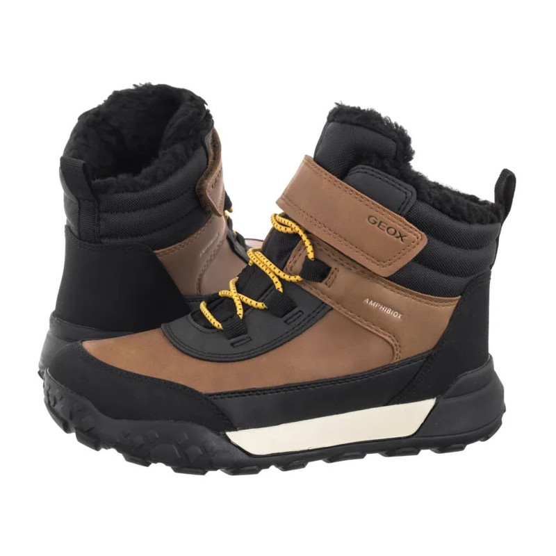 Geox J Trekkyup B Abx E LT Brown/Black J46MBE 0MEMS C0275 (GE200-c) boots