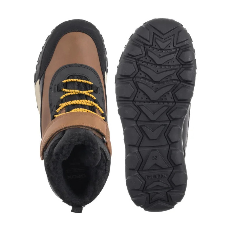 Geox J Trekkyup B Abx E LT Brown/Black J46MBE 0MEMS C0275 (GE200-c) boots