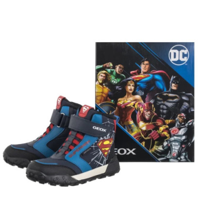 Geox J Trekkyup B ABX E Navy/Red J56MBC 054FU C0735 (GE240-a) ankle boots