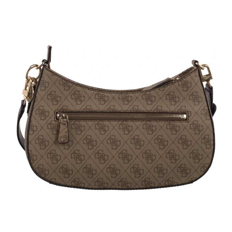 Guess Noelle II Top Zip Shoulder Bag HWBG96 72180 Latte Logo/Brown (GU787-a) handbag