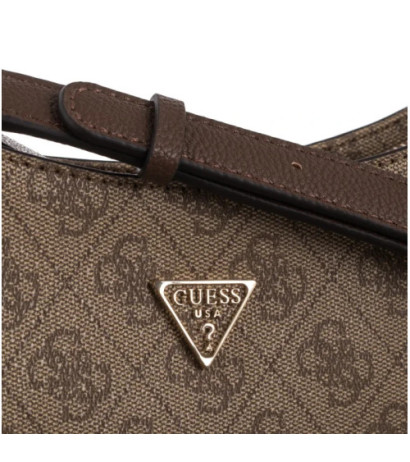 Guess Noelle II Top Zip Shoulder Bag HWBG96 72180 Latte Logo/Brown (GU787-a) handbag