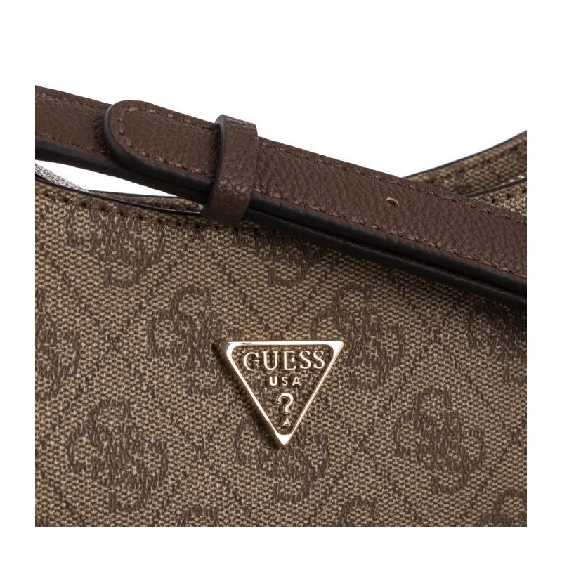 Guess Noelle II Top Zip Shoulder Bag HWBG96 72180 Latte Logo/Brown (GU787-a) handbag