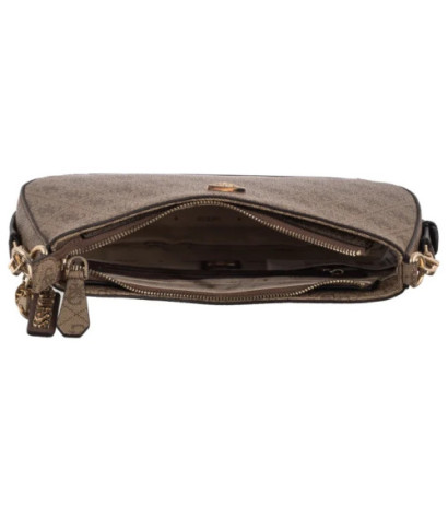 Guess Noelle II Top Zip Shoulder Bag HWBG96 72180 Latte Logo/Brown (GU787-a) handbag