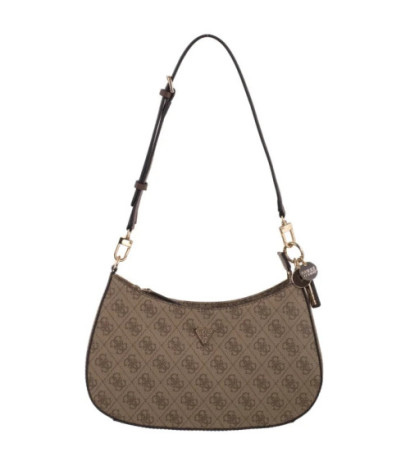 Guess Noelle II Top Zip Shoulder Bag HWBG96 72180 Latte Logo/Brown (GU787-a) handbag