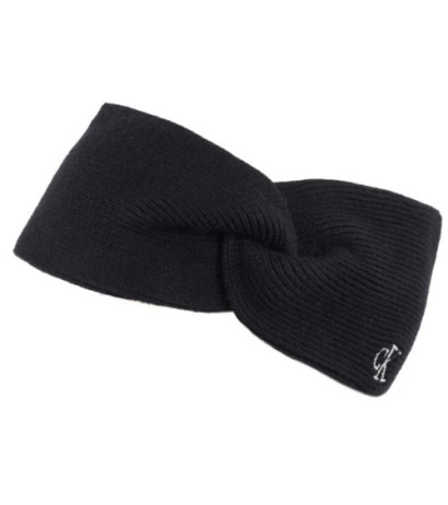 Calvin Klein CK Fine Rib Twist Headband Black LV04F8019G UB1 (CK696-a) cap