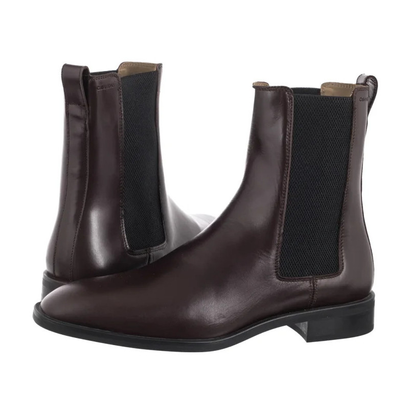 Calvin Klein Slim Ess Chelsea Lth Bordeaux/Black HM0HM01914 VH2 (CK698-a) shoes