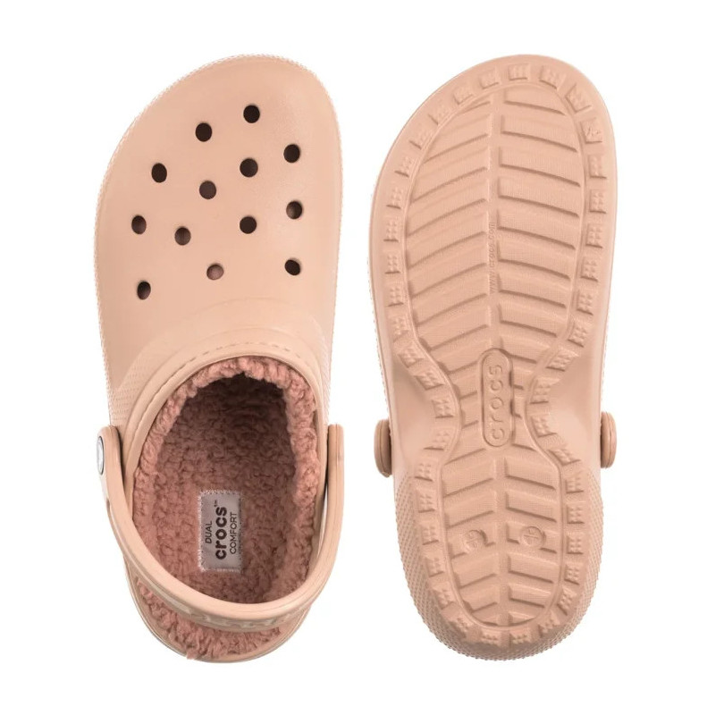 Crocs Classic Lined Clog Pink Caramel 203591-7AF (CR266-g) Women's Shoes/Flip Flops