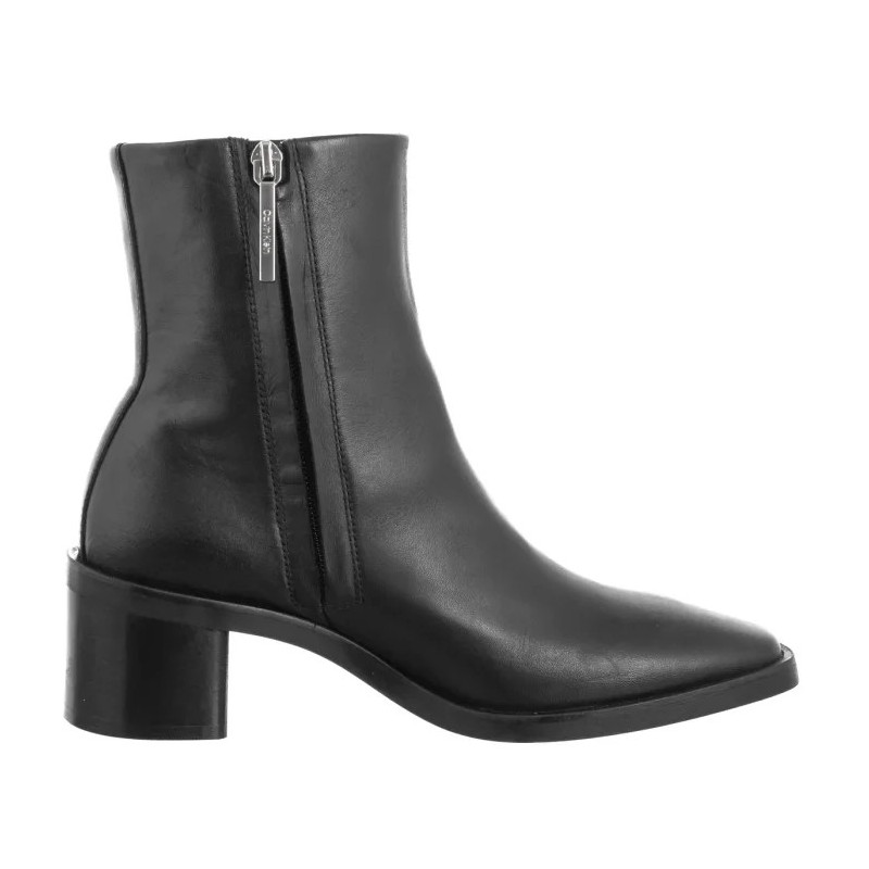 Calvin Klein Block Heel Zip Boot Lth Ck Black HW0HW02593 BEH (CK699-a) shoes