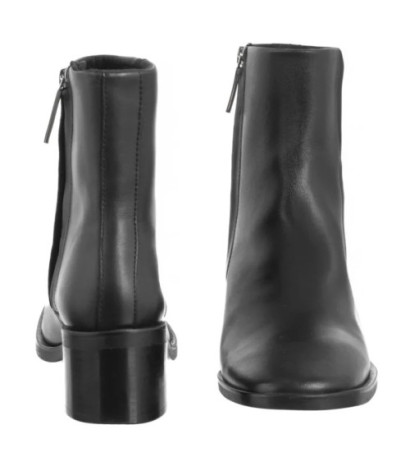 Calvin Klein Block Heel Zip Boot Lth Ck Black HW0HW02593 BEH (CK699-a) shoes