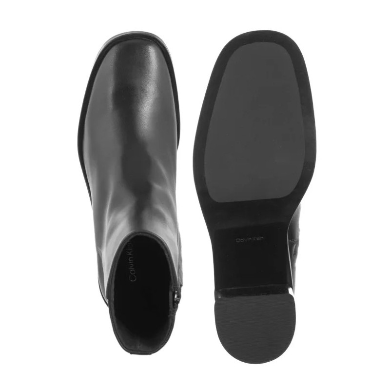 Calvin Klein Block Heel Zip Boot Lth Ck Black HW0HW02593 BEH (CK699-a) shoes