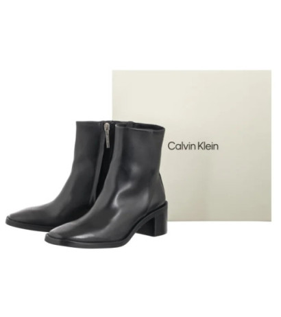 Calvin Klein Block Heel Zip Boot Lth Ck Black HW0HW02593 BEH (CK699-a) shoes