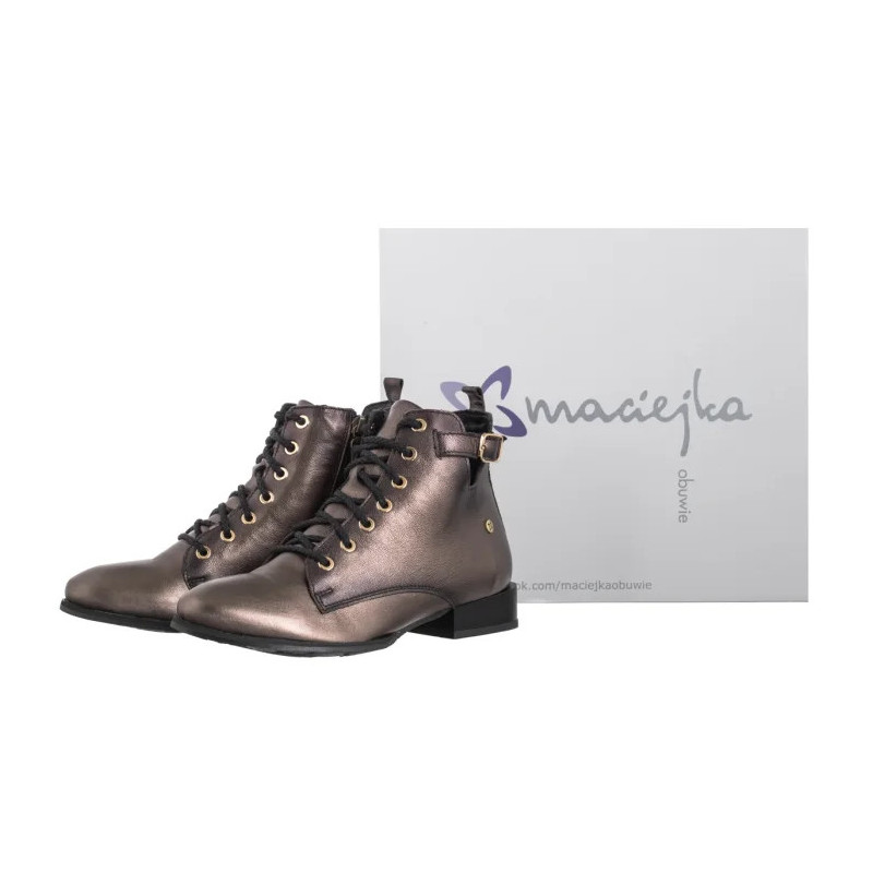 Maciejka Brązowe/Złote 07128-02/00-8 (MA1426-a) shoes