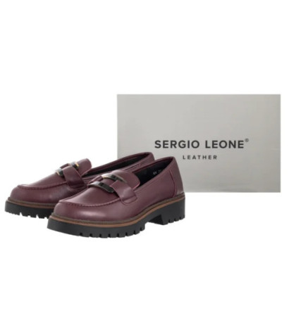 Sergio Leone Bordowe MK 25166-S  (SL582-a) shoes