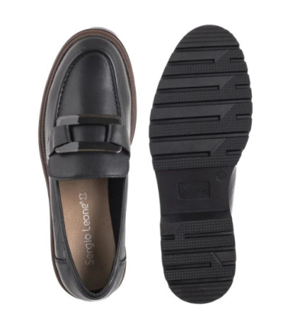 Sergio Leone Czarne MK 25166-S  (SL582-b) shoes