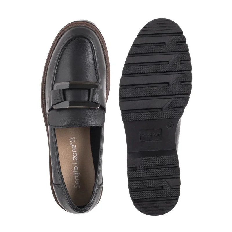 Sergio Leone Czarne MK 25166-S  (SL582-b) shoes