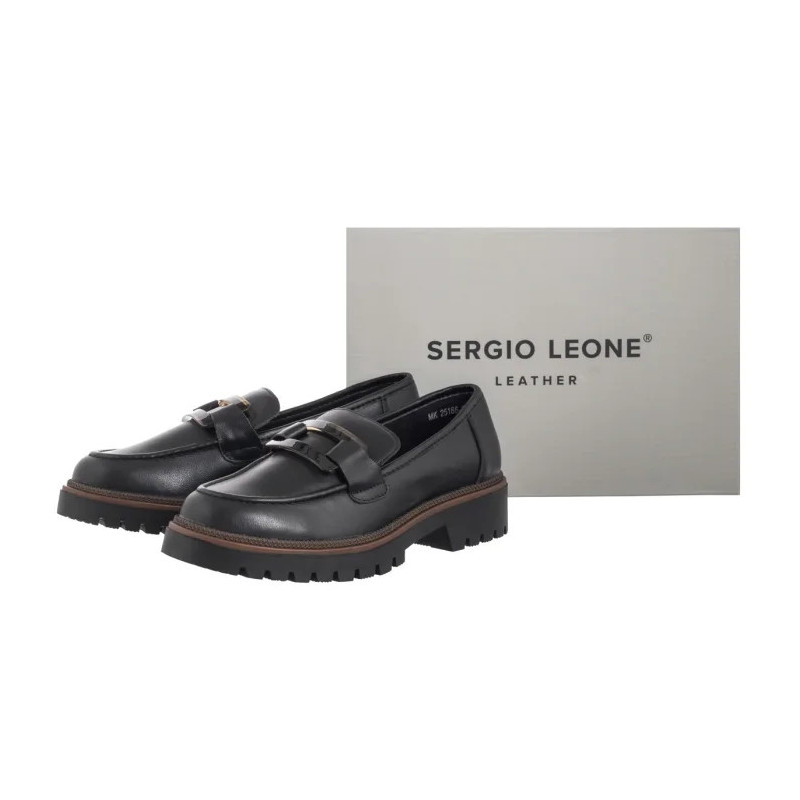 Sergio Leone Czarne MK 25166-S  (SL582-b) shoes