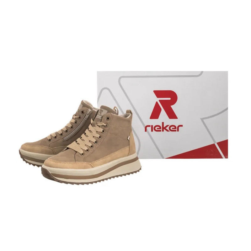 Rieker Beżowe W3871-60 Beige (RI312-a) shoes