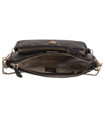 Guess Noelle II Dbl Pouch Crossbody HWQG96 72710 Brown Logo (GU778-a) handbag