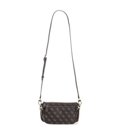 Guess Noelle II Dbl Pouch Crossbody HWQG96 72710 Brown Logo (GU778-a) handbag