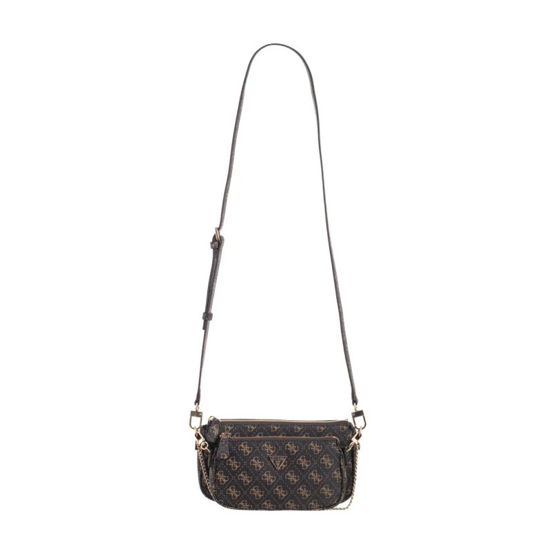 Guess Noelle II Dbl Pouch Crossbody HWQG96 72710 Brown Logo (GU778-a) handbag