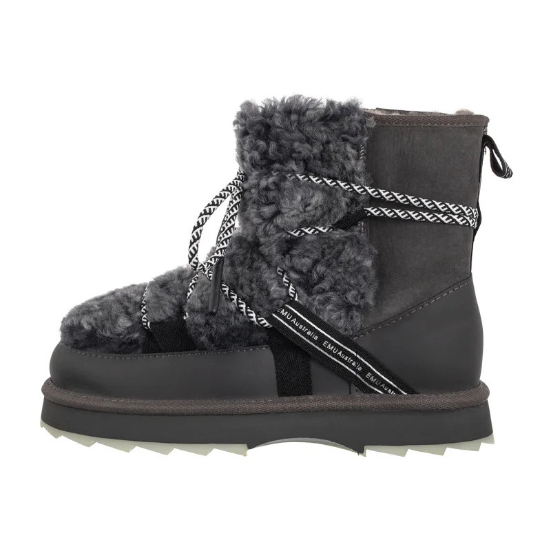EMU Australia Blurred Teddy Charcoal W13196 (EM541-b) shoes