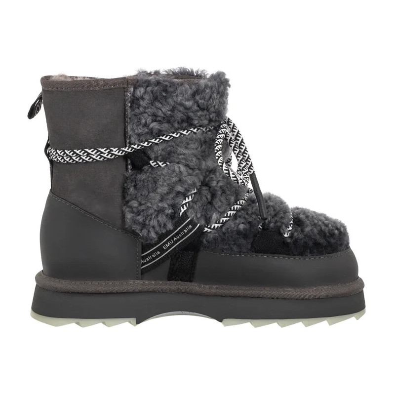 EMU Australia Blurred Teddy Charcoal W13196 (EM541-b) shoes