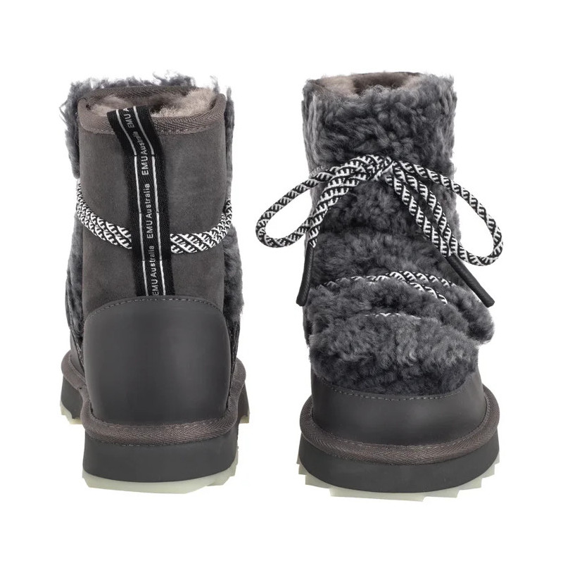 EMU Australia Blurred Teddy Charcoal W13196 (EM541-b) shoes