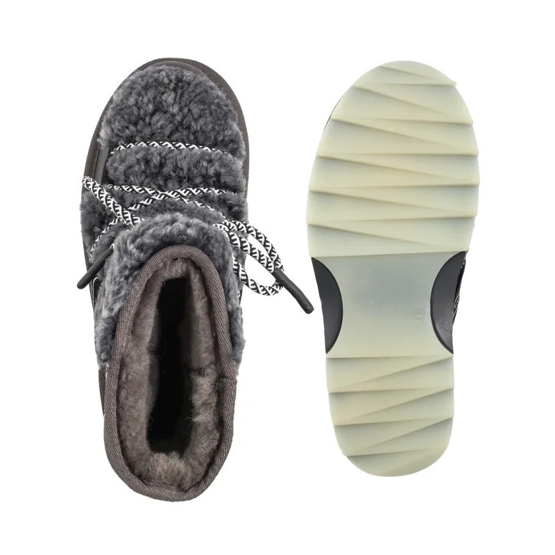 EMU Australia Blurred Teddy Charcoal W13196 (EM541-b) shoes