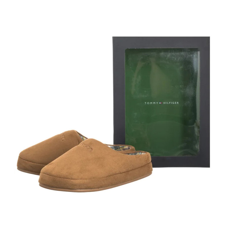 Tommy Hilfiger Hilfiger M Sde Check House Shoe Desert Khaki FM0FM05615 GWJ (TH1406-a) slippers