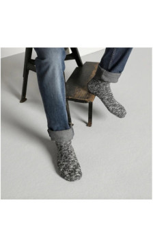 Birkenstock Cotton Slub M Black/Grey 1008039 (BK329-a) socks