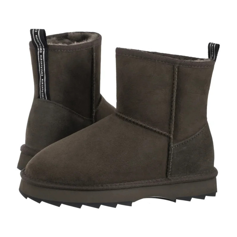 EMU Australia Sharky Mini Dark Olive/Black W12434 (EM347-e) boots