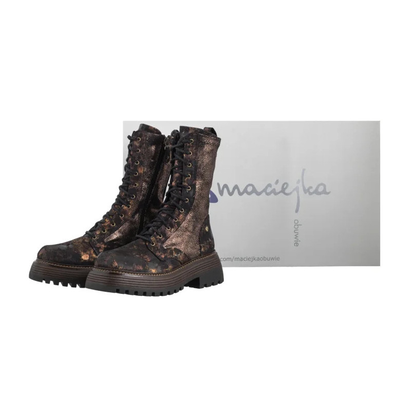 Maciejka Brąz ze Złotem 06203-32/00-8 (MA1428-b) shoes