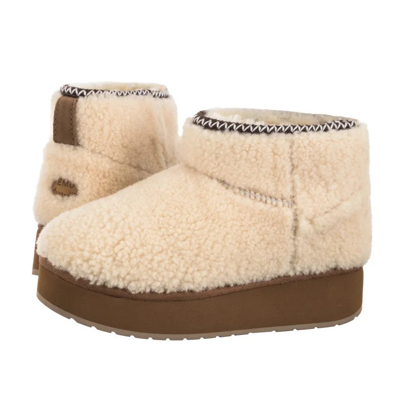 EMU Australia Stinger Micro Flatform Teddy Natural W13187 (EM545-a) shoes