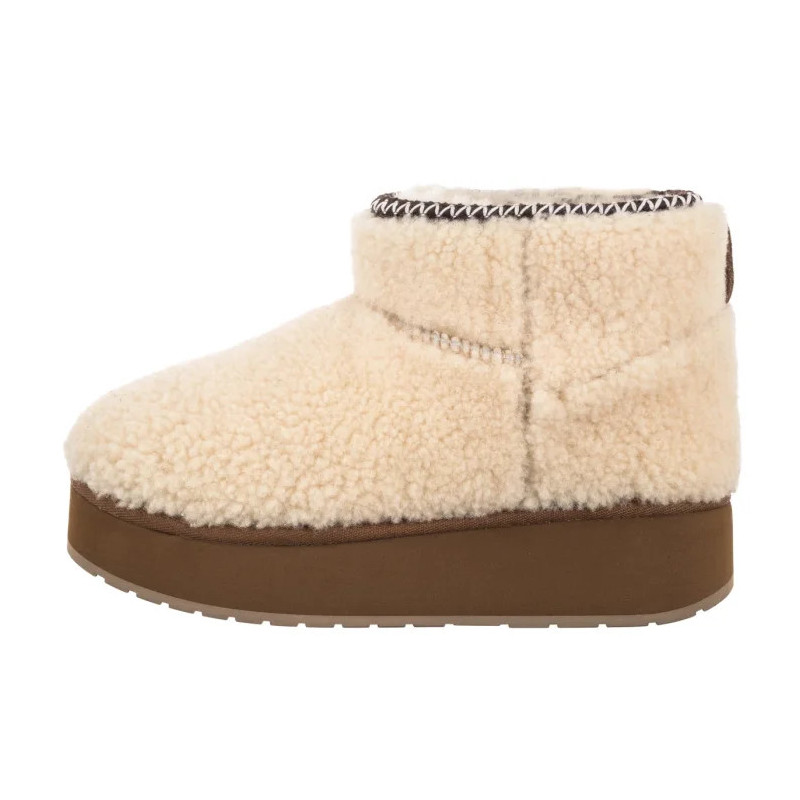 EMU Australia Stinger Micro Flatform Teddy Natural W13187 (EM545-a) shoes