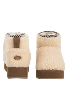 EMU Australia Stinger Micro Flatform Teddy Natural W13187 (EM545-a) shoes